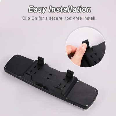 Bling Rhinestone Rearview Mirror, Car Interior Clip-on Rear View Accessories Decorations Panoramic Rear View Mirror with Bling Rhinestones Crystal Diamonds Edge for SUV, Truck - Image 6