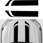 2 PCS Car Hood Stripe Sticker, 33.5"×6.5" Universal Racing Stripes Decal Auto Body Side Sticker, Waterproof PVC Stripe Graphic Decal Exterior Decoration for Cars Trucks SUVs (Black)