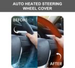Heated Steering Wheel Cover,15" 12V Steering Wheel Warmer Heated Steering Wheel Protector Cover for Winter Universal,Suitable for Standard Size Cars, Trucks, Vans, SUV1 - Image 5