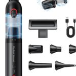 Handheld Car Vacuum Portable Cordless, Hand held Vacuum Cleaner with 21000 Pa Suction Power Air Duster for Car Cleaning, Home, Office, Pet Hair | Multi-Nozzle, Washable Filter