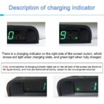 Car Auto Digital Dashboard Clock Small Clocks Solar Powered Stick-On Luminous Time Clock with Temperature LCD Screen Display for Car Interior(Green) - Image 6