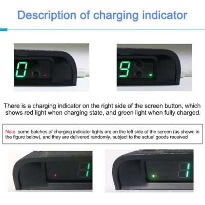 Car Auto Digital Dashboard Clock Small Clocks Solar Powered Stick-On Luminous Time Clock with Temperature LCD Screen Display for Car Interior(Green) - Image 6