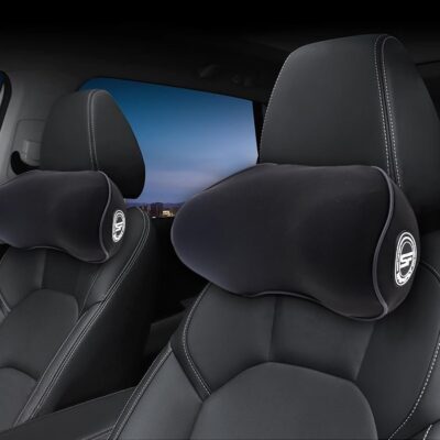 2 Pack - Car Headrest Pillow for Neck Support, 100% Memory Foam Car Neck Pillow with Sleep Mask - Universal Fit Head Rest Travel Pillow Car Pillow for Pain Relief While Driving(Contains 2 Eye Masks) - Image 9