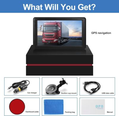 GPS Navigator for Car Truck RV, 9 ” Trucker GPS for Semi Truck 2026 Map， Real Voice Spoken Turn-by-Turn Direction Reminding Navigation System for Cars, Vehicle GPS with Speed and Red Light Warning - Image 7