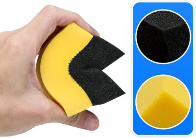6 Pcs Tire Applicator Dressing Shine Sponge, Tire Dressing Applicator Pads, Color Polishing Sponge for Car Glass, Painted Steel & Porcelain - Image 3