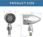 Vintage Motorcycle Bullet Turn Signals LED Front Lights 2 PCS, 40 LEDs Switchback White Amber Light for Running Turn Blinkers Universal Fit Scooter Suzuki Yamaha Honda Harley Dyna Bobber-Chrome - Image 5