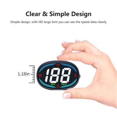 GPS Speedometer,Speedometer for Car,Heads Up Display for Cars H2,Universal HUD Speedometer with USB Connection,Plug and Play,Displays MPH,Compass,Over Speed Alert,for All Vehicles - Image 6