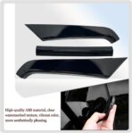 Front Grill Cover Trim,MUXEE For Nissan Altima 2019 2020 2021 2022，3PCS Grille Chrome Delete Vinyl Overlay Trim Accessories -Bright Black - Image 5