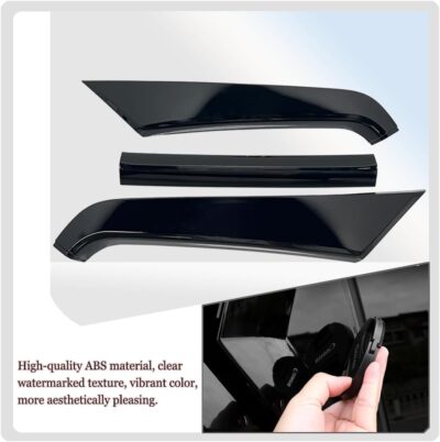 Front Grill Cover Trim,MUXEE For Nissan Altima 2019 2020 2021 2022，3PCS Grille Chrome Delete Vinyl Overlay Trim Accessories -Bright Black - Image 5