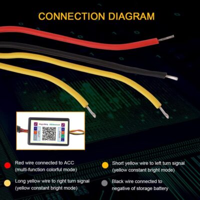 Qasim 1-Pair 95MM RGB LED Angel Eyes Universal Halo Rings for Motorcycle Car DRL Fog Lamp Turn Signal Light APP Bluetooth Control Multi-Color 12V - Image 4