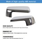 AUCERAMIC 2PCS Chrome Mirror Cap Cover Clip on Replacement for 2019-2025 Chevy Silverado 1500, GMC Sierra 1500 Replacement for Left Right Side Mirror Cover (Chrome) - Image 5