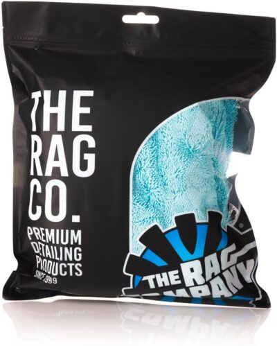 The Rag Company - The Liquid8r - Absorbent 70/30 Blend Microfiber Drying Towel for Cars, Trucks, SUVs, Safe for Detailing + Scratch Free, Twist Loop, 1100gsm, 20in x 24in, Aqua Blue/Grey - Image 7