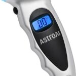 AstroAI Digital Tire Pressure Gauge 0-150PSI Calibrated to ANSI B40.7 +/-1PSI, Accurate in 0.1 Increments, 4 Units for Car Truck Bicycle with Backlight LCD, Silver