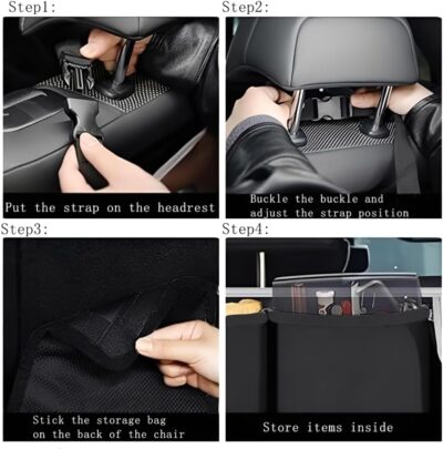 Car Trunk Organizer, Detachable Car Backseat Hanging Organizer with 7 Large Storage Pockets, Collapsible Back Seat Organizer Car Interior Accessories for SUV, Van, Jeep - Image 9