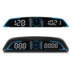 Digital GPS Speedometer MPH for Car 5.5 inch LCD Heads Up Display HUD with Compass Speed Fatigued Driving Alert Overspeed Alarm Trip Meter for All 5V Car
