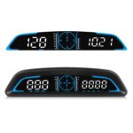 Digital GPS Speedometer MPH for Car 5.5 inch LCD Heads Up Display HUD with Compass Speed Fatigued Driving Alert Overspeed Alarm Trip Meter for All 5V Car