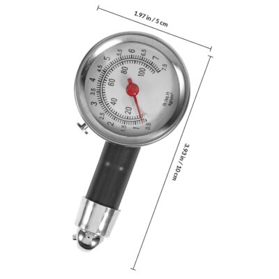Didiseaon High-Precision Dial Tire Pressure Gauge for Cars and Motorcycles Digital Display, Portable Car Pressure Monitor Tool in Protective Plastic Case for Accurate Tire Testing - Image 2