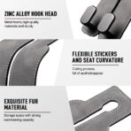 Suede Leather Car Seat Hook, 2026 New Car Seat Back Storage Hook, Car Purse Hook Seat Back Hanger Storage Organizer, With Double Metal Hooks, Car Seat Headrest Hooks for Purses Bag (2pcs - Black) - Image 4