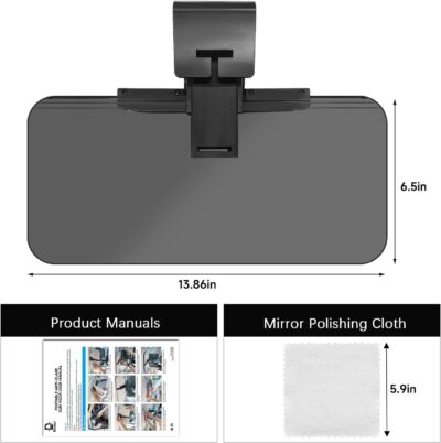 Sun Visor Extender for Cars，Adjustable Car Visor Extender Sun Blocker(UV400) ，Polarized Car Sun Visor，Safe Driving Extension for Glare，Clip on Sun Visors for Cars, Universal (Universal, L) - Image 9