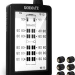 TPMS Tire Pressure Monitoring System 18 Sensors Displayed Vertically,All Tires Pressure and Temp simultaneously,Solar Power,for RV,semi Truck,Motorhome,5th Wheel,(Cap Sensor, 18 Sensors)