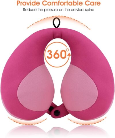 INFANZIA Kids Chin Supporting Travel Neck Pillow, Helps Support Head and Neck, Comfortably Designed for Head, Neck, and Chin Support - Gifts for Toddler/Child/Kids, Pink - Image 8