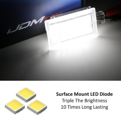 iJDMTOY Xenon White 18-SMD Full LED Under Side Door Courtesy Lights, Footwell Lights, Compatible with Dodge Charger Challenger Dart Stratus Magnum Avenger, Chrysler 200 300 Sebring - Image 2