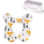 KAKIBLIN Baby Neck Pillow, Upgraded Baby Support Pillow for Head and Neck, Babies Head Pillow for Car Seat, Pushchair,Travel(Yellow Fox)