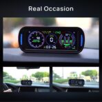 GPS Speedometer HUD Display for Car, F6 Car Intelligent 6.8" IPS LCD Screen with MPH/KM/H, Auto Brightness, Speed Alarm, Compass & Fatigue Reminder, Plug & Play Dashboard Display - Image 2