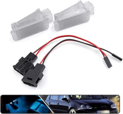 2Pcs Car Interior Bule LED Door Courtesy Light Fit for Volkswagen, Porsche for Audi A2 A3 A4 A5 A6 A7 S3 S4 S5 S6 Q5 Q7 TT Glove Box Footwell Light Luggage Trunk Lamp - Image 3