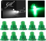 Grandview 10pcs Green T4.2 COB 1 SMD Led For Dashboard Instrument Cluster Light Car Light Bulb Side Light Indicator light Interior Panel Bulb Light 12V