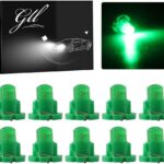 Grandview 10pcs Green T4.2 COB 1 SMD Led For Dashboard Instrument Cluster Light Car Light Bulb Side Light Indicator light Interior Panel Bulb Light 12V