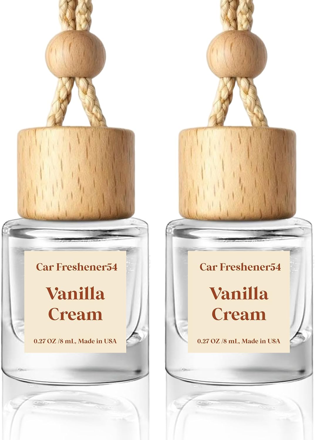 61Pevw5snFL._AC_SL1500_.jpg HoogaLife Car Air Freshener Diffuser 2 Pack Hanging Air Freshener Diffuser - Vanilla Cream Fragrance Oil Air D iffuser for Car, 45+ days Long Lasting Fragrance Made in USA C ar Air Fresheners (V54) - Image 1