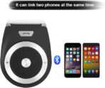 Bluetooth Car Kit Speakerphone,- Bluetooth Visor Clip Speakerphone Connect 2 Phones at Same Time - Image 3