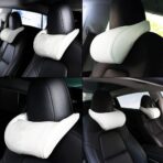 Car Headrest Neck Pillow Support Memory Foam Ergonomic Design Accessory for Driving Seat Fatigue Relief Compatible with Model S X 3 Y & Cybertruck - 1 Piece - Image 9