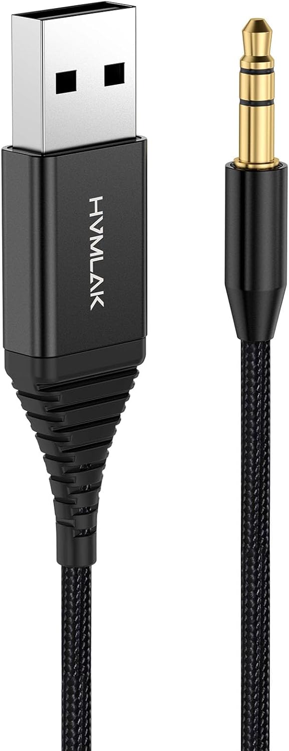 61PtEnmVI2L._AC_SL1500_.jpg Aux Bluetooth 5.2 Car Adapter, USB Powered 3.5mm Jack, Handsfree Call, Music Streaming for Trucks Hi-Fi Home Stereo Systems - Image 1