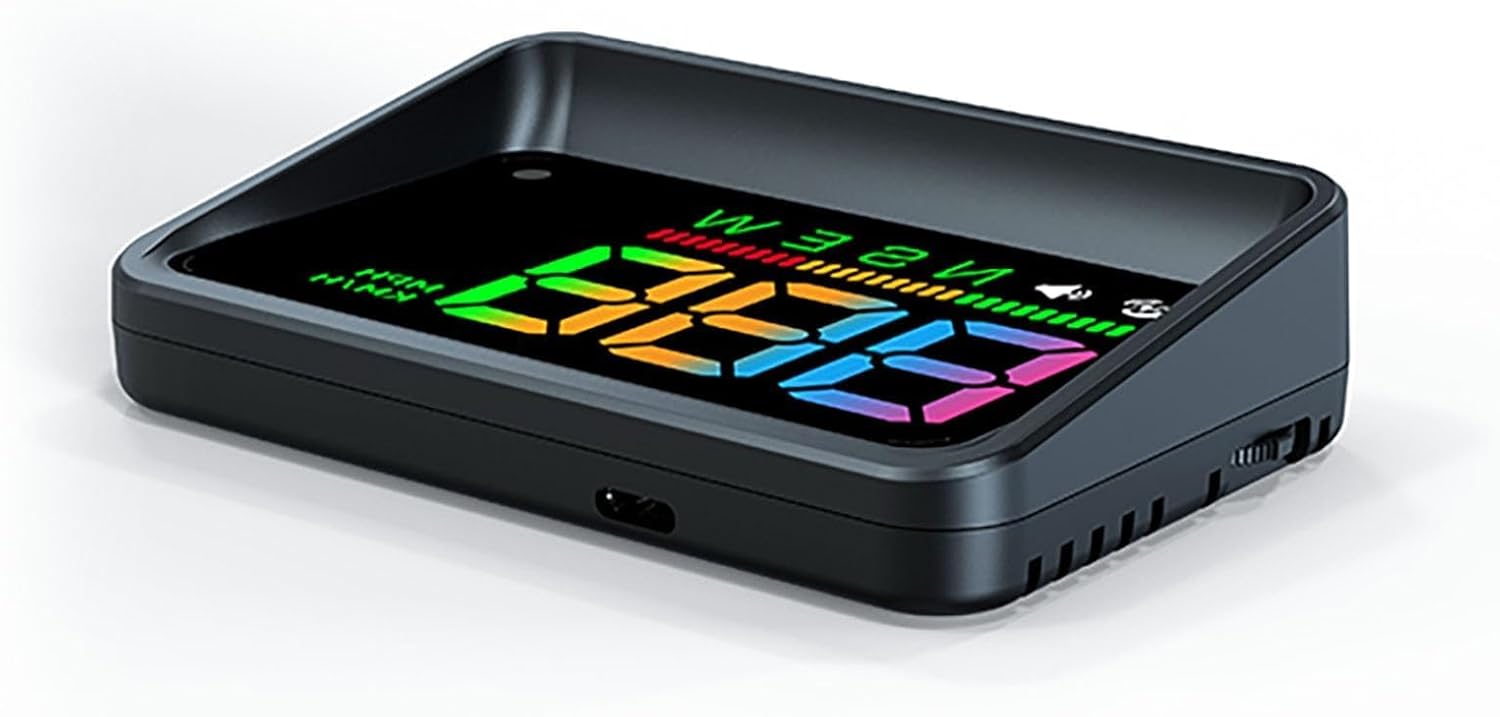 61Q0-rQJizL._AC_SL1500_.jpg Heads Up Display for Cars, Car HUD H4, gps Speedometer, First Colorful, Large Font Digital Speedometer GPS with Speed, Compass, Automatic Sensing, Speeding Alarm, Suitable for All Cars. - Image 1