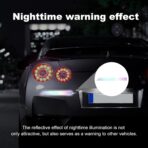 Augeny 2 PCS Car Rear View Mirror Stickers, Waterproof Vinyl Auto Side Rearview Mirror Stripes, Universal Reflective Anti-Collision Striped Warning Decal for Most Vehicles (Colorful) - Image 5
