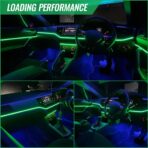 Ambient Lighting Car Led Lights Interior Kit,4 in 1 Acrylic Led Lights for Car Interior Decorations,DIY Fiber Optic Music Sync RGB Neon Strip Ambiance Footwell Lighting with Wireless APP - Image 8