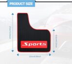 4PCS Car Mud Flaps Rubber Mudguard Soft No Collision Front and Rear Fender Splash Guards Mud Flaps, Universal for Cars SUV, Short - Image 2