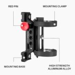 Rigid MOLLE Panel Fire Extinguisher Mount – Quick Release Fire Extinguisher Bracket with 4 Adjustable Clamps, Fits MOLLE Panels for Vehicles - Image 4