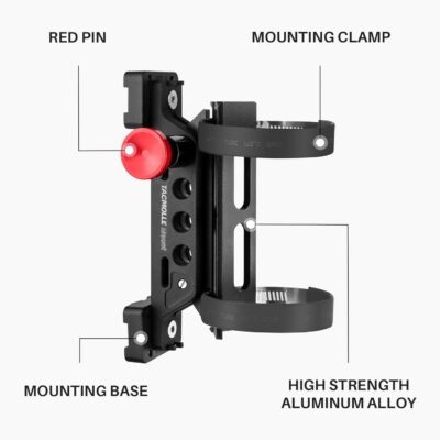 Rigid MOLLE Panel Fire Extinguisher Mount – Quick Release Fire Extinguisher Bracket with 4 Adjustable Clamps, Fits MOLLE Panels for Vehicles - Image 4