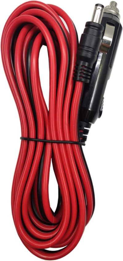 DC Car Charger Cable - 12-24V Auto Power Supply Cord Cigarette Lighter Male Plug to DC 5.5mm x 2.1mm Connector Extension for Portable DVD Player, Car, Camera (10FT) - Image 8