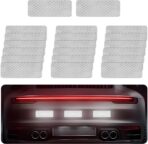 20 PCS Car Reflective Stickers, Intense Reflective Waterproof Adhesive Stickers for Safe Driving, High-Intensity Scratch-Resistant Reflective Decal, Car Accessories (Silver)