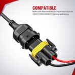 Nilight 16AWG Heavy Duty Wiring Harness Kit - 12V 5PIN Rocker Switch Relay Blade Fuse Socket Connector - Compatible with 9005 9006 9140 9145 HB3 H10 Fog Light Bulbs - Image 4