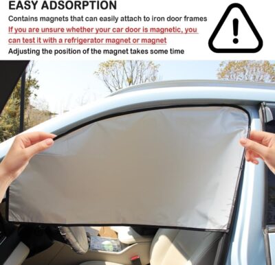 Magnetic Car Window Shade - Full Blackout for UV Block&Privacy Protection with Car Side Window Sun Shade- Universal SUV,Truck,Auto Privacy Shades (A-Side Window/4pcs) - Image 5