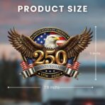 2pcs 250th Anniversary USA Car Decal Sticker, USA Patriotic 4th of July 1776–2026 Vinyl for Car, Truck, Window, Laptop, 250 Years American Independence Bumper Stickers - Image 3