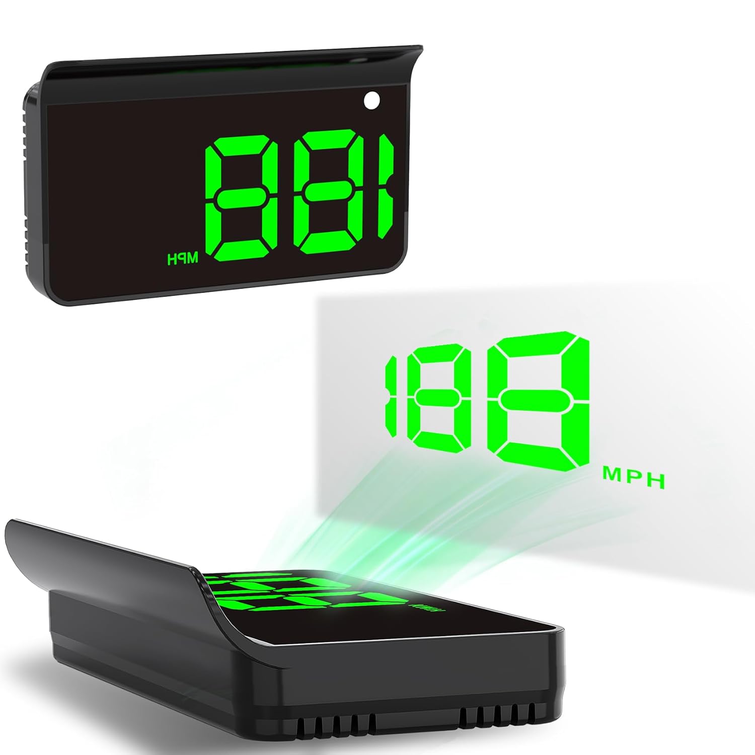 61Qh8SVV-oL._SL1500_.jpg Heads up Display for Cars,Car HUD,Head up Display for Car,Digital GPS HUD Speedometer,USB Cable Plug and Play,Automatic Brightness Adjustment,Large Font Display - Image 1