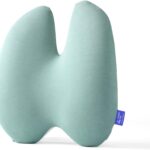 C CUSHION LAB Extra Dense Lumbar Pillow - Patented Ergonomic Multi-Region Firm Back Support for Lower Back Pain Relief - Lumbar Support Cushion with Strap for Office Chair, Car, Sofa - Wellness Green