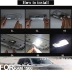 12pcs Super Bright 6000K LED Interior Lights Bulb for 2019 2020 2021 2022 Dodge RAM 1500 5th Gen LED Map Dome Footwell Cargo Light Bulbs White LED Interior Light Bulbs Package + Install Tool - Image 8