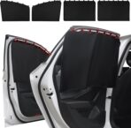 Car Window Sun Shade for Side Window, 4 Pcs Magnetic Covers Blackout Car Sun Shade Privacy Curtains Universal UV Protection Automotive Sunshades for Family Baby Kids Camping